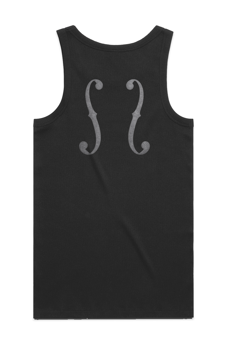 shibuya f holes back print rib tank (mens)